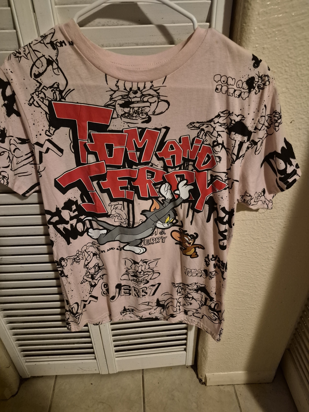Tom and Jerry Kids Pink Graphic Tee
